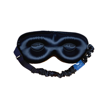 Sia Silk® Sleep Mask with extra deep eye cups for long lashes - Black