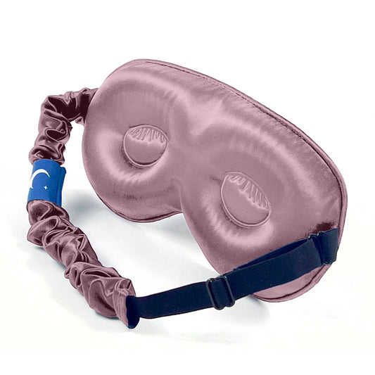 Sia Silk® Sleep Mask with extra deep eye cups for long lashes - Dusty Rose