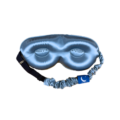 Sia Silk® Sleep Mask with extra deep eye cups for long lashes  - Stormy Blue