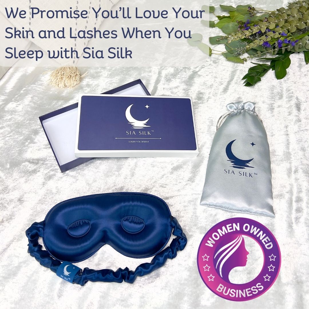 Sia Silk® Sleep Mask with extra deep eye cups for long lashes - Dusty Rose